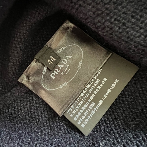 Prada Navy Ruffled Cardigan - Picture 6 of 10